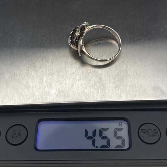 Sterling Silver Turtle Ring Size 8.5 Hatching Egg 4g Nature Rebirth Boho Unisex - Picture 6 of 10